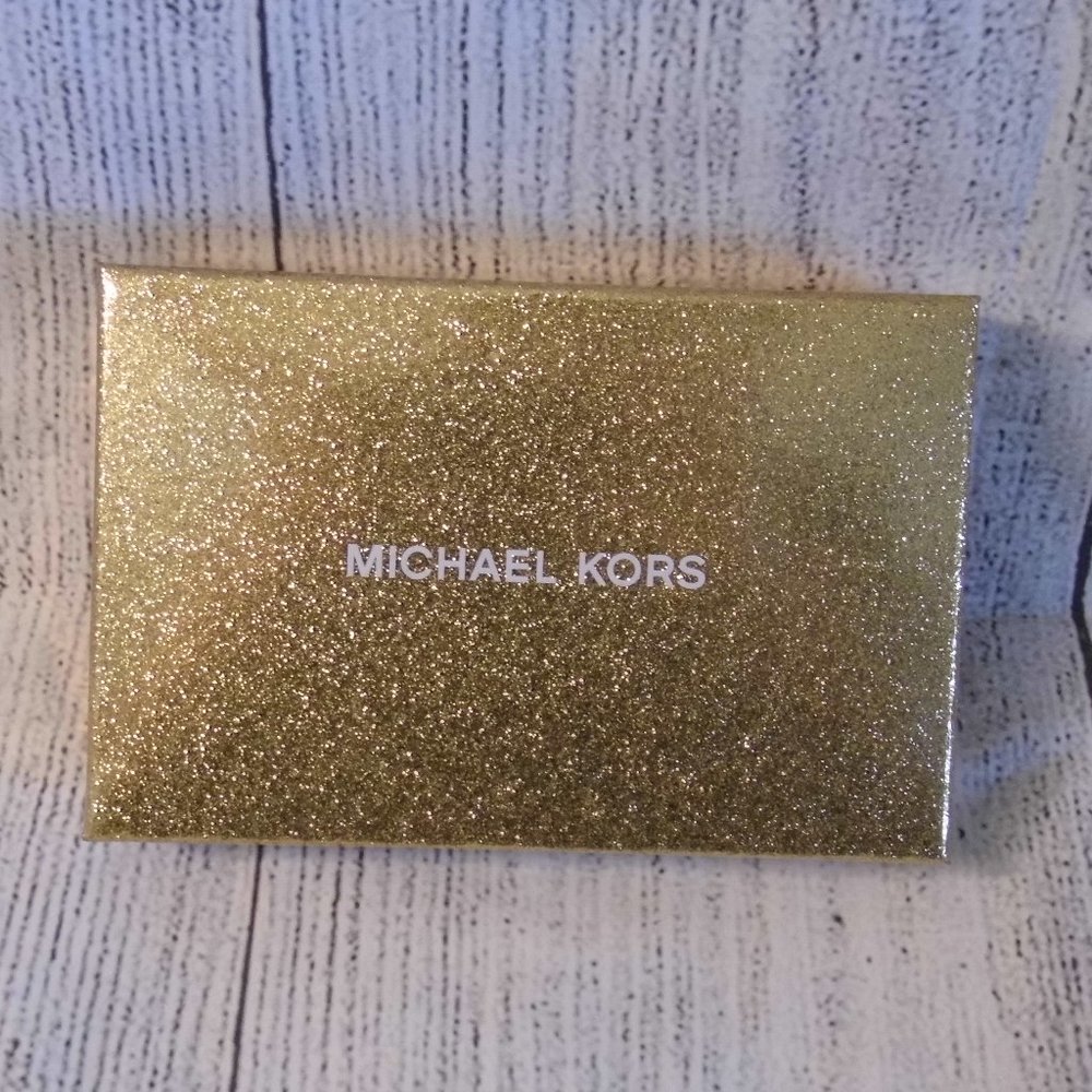 Michael Kors Pale Gold Jet Set Small Zip Around Card Case In Gift Box - Picture 5 of 6